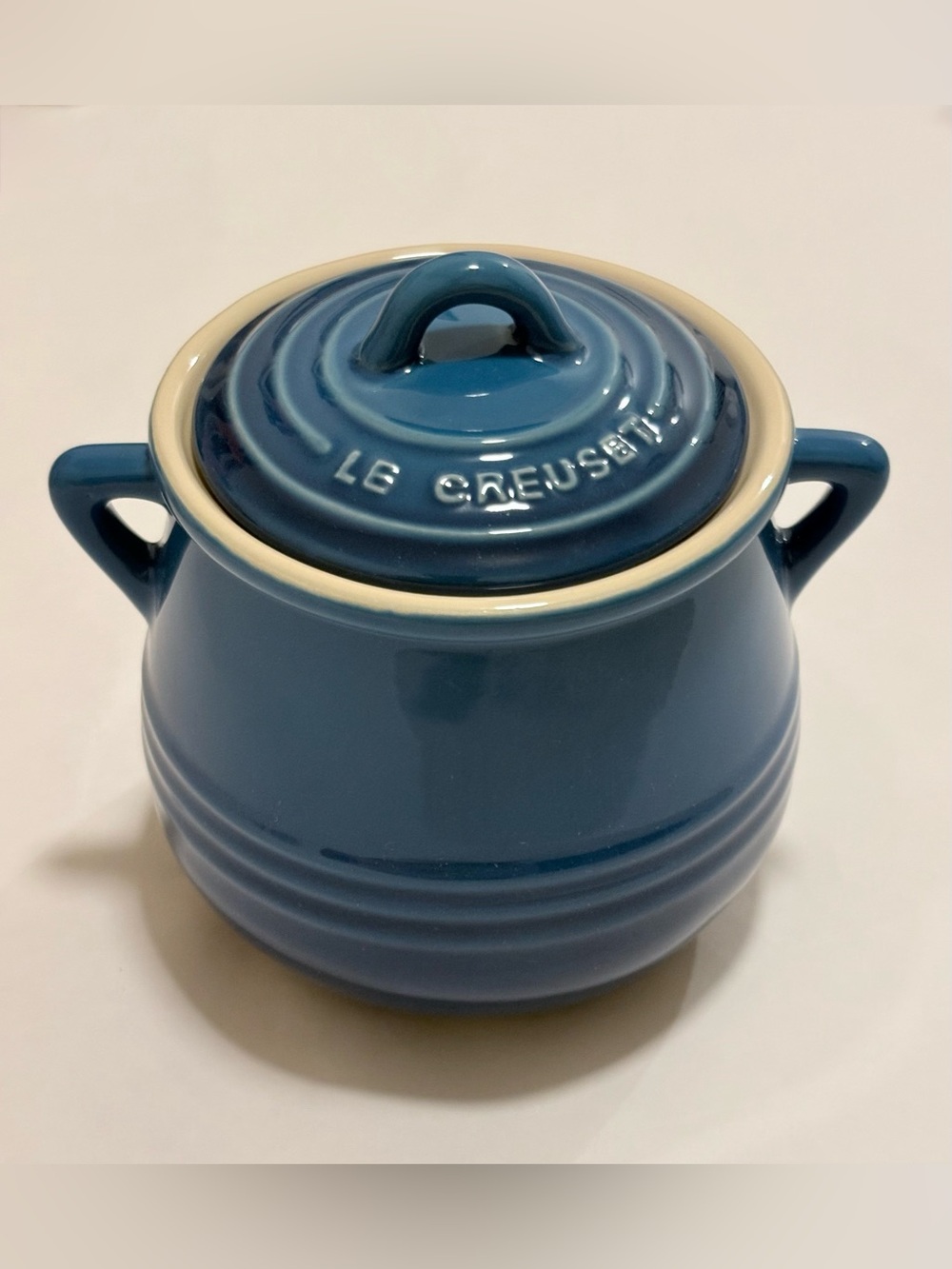 Le Creuset Blue Heritage Stoneware Mini Bean Pot (20 oz)